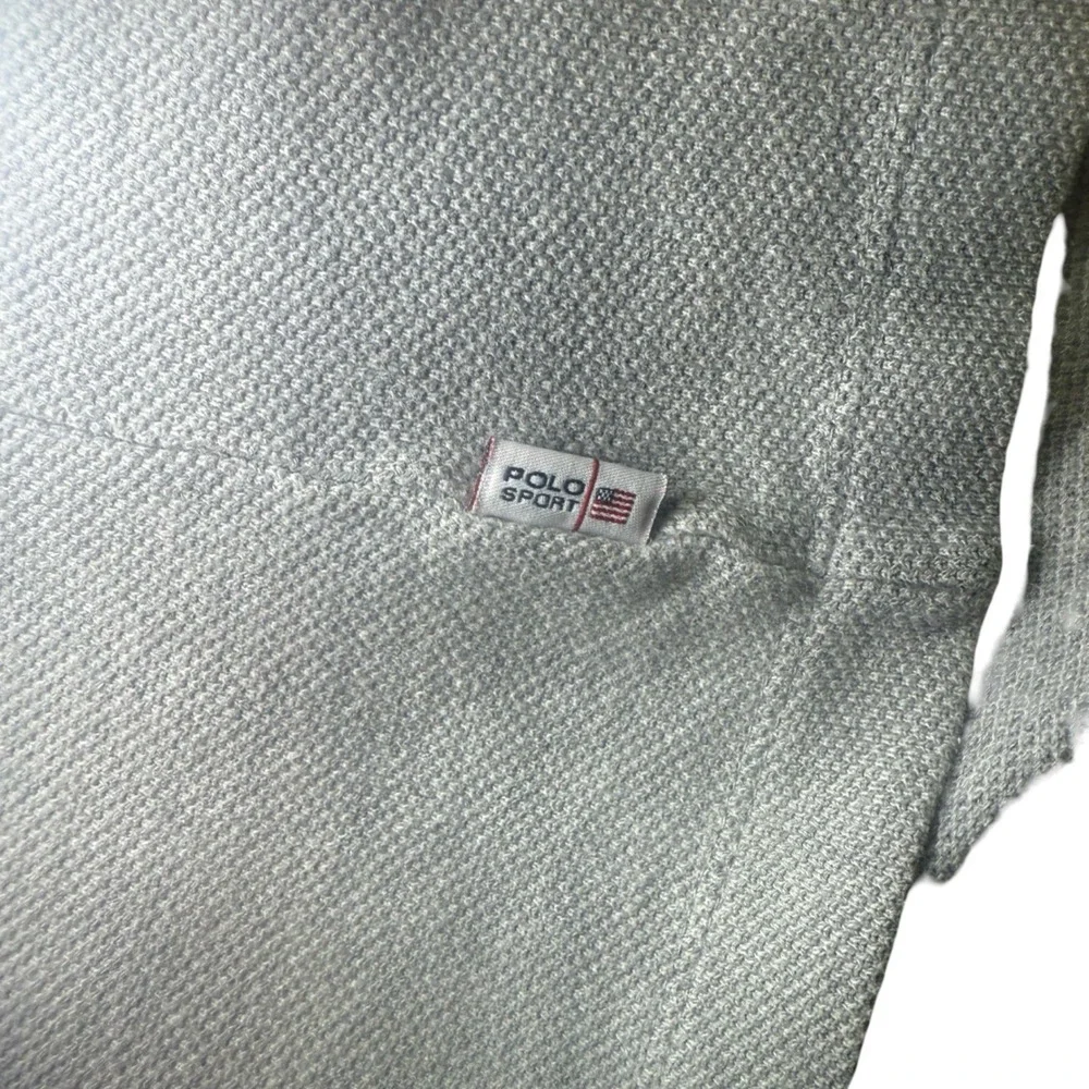 Polo Sport Ralph Lauren T-Shirt Men M Gray Excellent Embroidered Logo Cotton